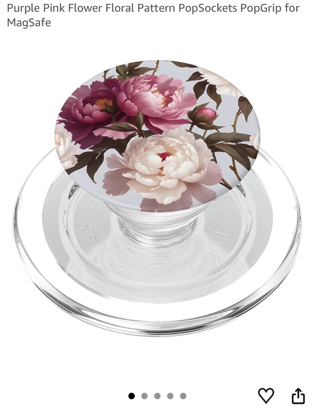 NEW Purple Floral PopGrip for MagSafe